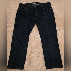 LEVI'S 501 Darkwash Original Fit Button Fly Men's Blue Jeans 42X30